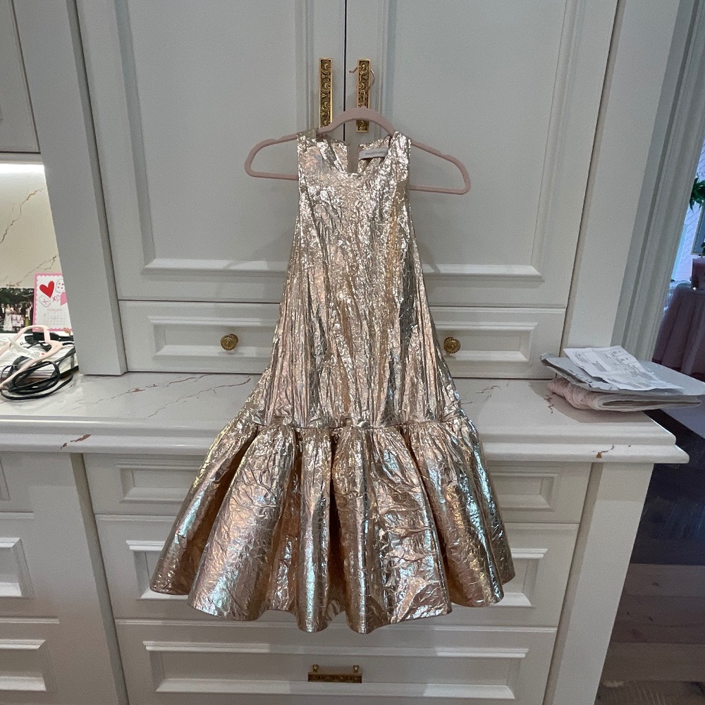 Zimmerman gold foil dress